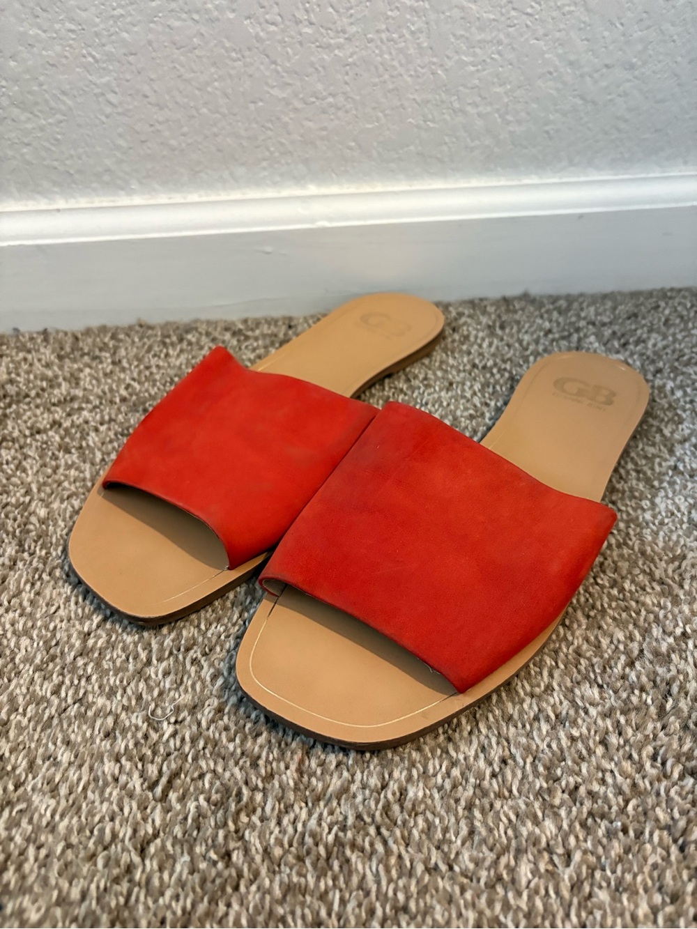 Gianni Bini Red Slide Sandals